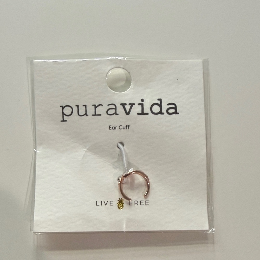 Pura Vida Rose Gold wave Ear Cuff